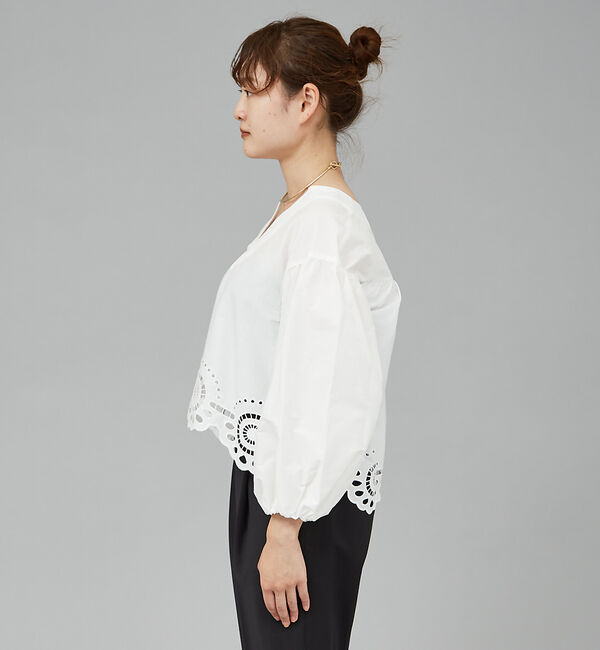 qualite「刺繍ボリュームブラウス」|シャツ・ブラウス|