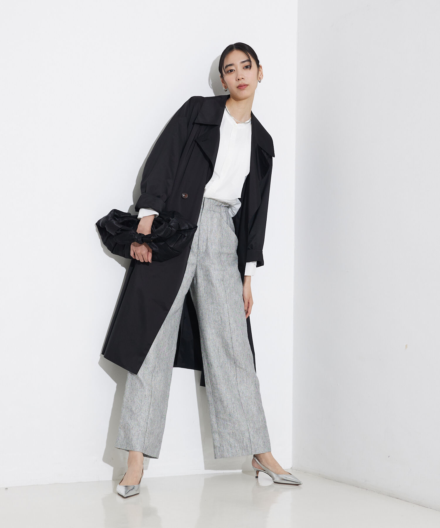 qualite「ライトタフタコート」|トレンチコート|