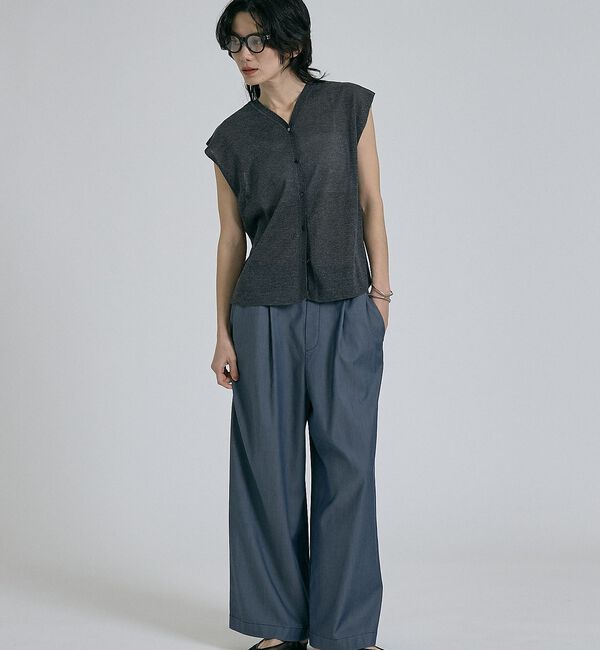 qualite「【前後着用可能！】ラメ2WAYニット」|ベスト・ジレ|