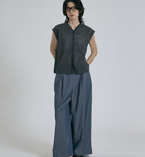 qualite「【前後着用可能！】ラメ2WAYニット」|ベスト・ジレ|