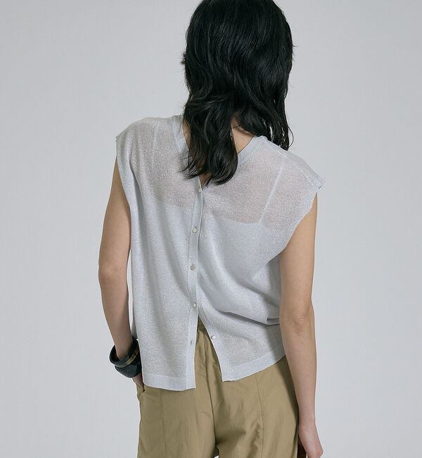 qualite「【前後着用可能！】ラメ2WAYニット」|ベスト・ジレ|