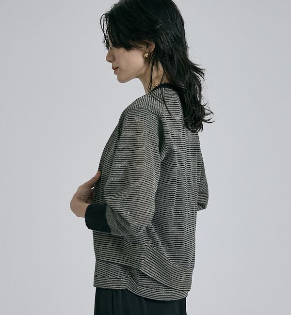 qualite「【昨年大人気アイテム！新色追加】ラメニットカーディガン」|カーディガン|