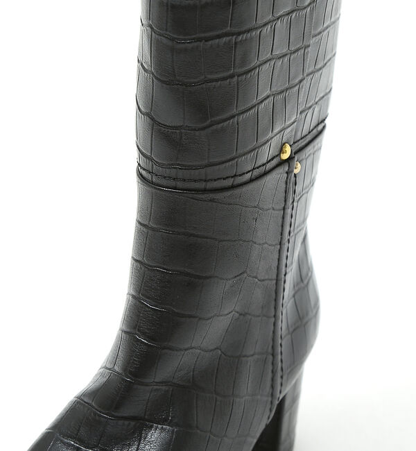 AU BANNISTER「【スノーソール】ストレートラインミドルヒールロングブーツ」|ショートブーツ|