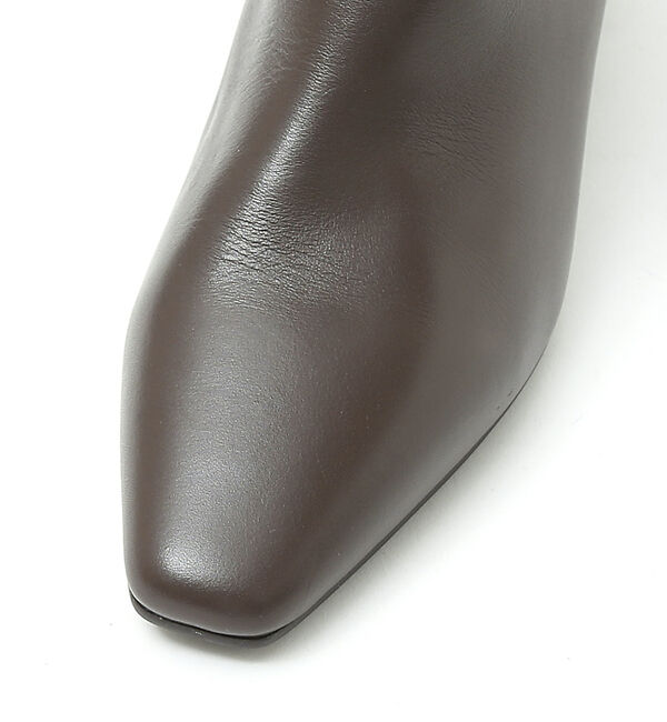 AU BANNISTER「【スノーソール】ストレートラインミドルヒールロングブーツ」|ショートブーツ|