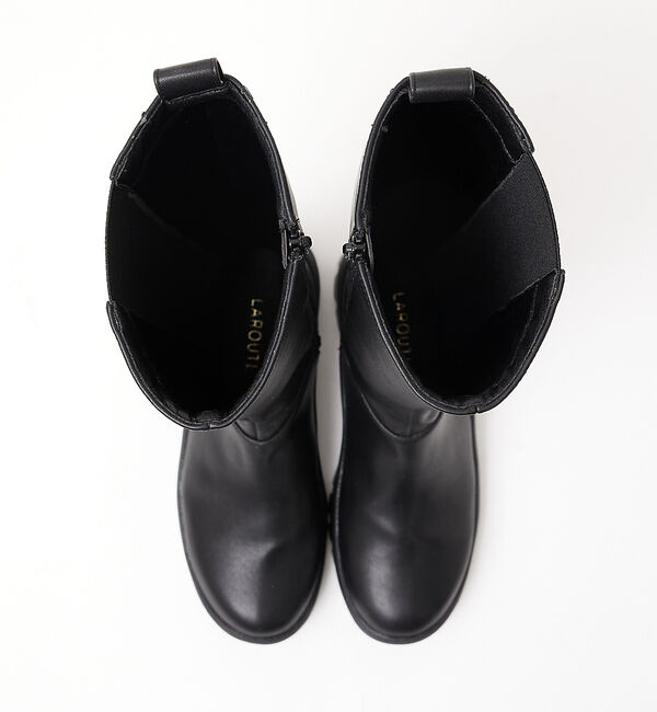 AU BANNISTER「【LAROUTE】サイドゴア ロング ブーツ」|ショートブーツ|