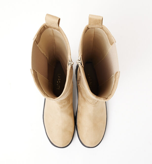 AU BANNISTER「【LAROUTE】サイドゴア ロング ブーツ」|ショートブーツ|