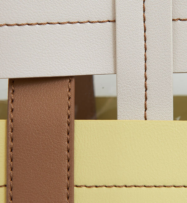 LOWELL things「【STORY 23'6月号 P172掲載】Colatti/配色クリア2WAYトー」|ハンドバッグ|