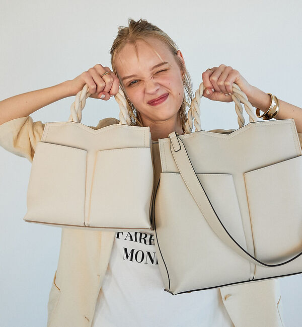 LOWELL things「Twiste/ダブルポケット2WAYトート M」|ショルダー・メッセンジャー|