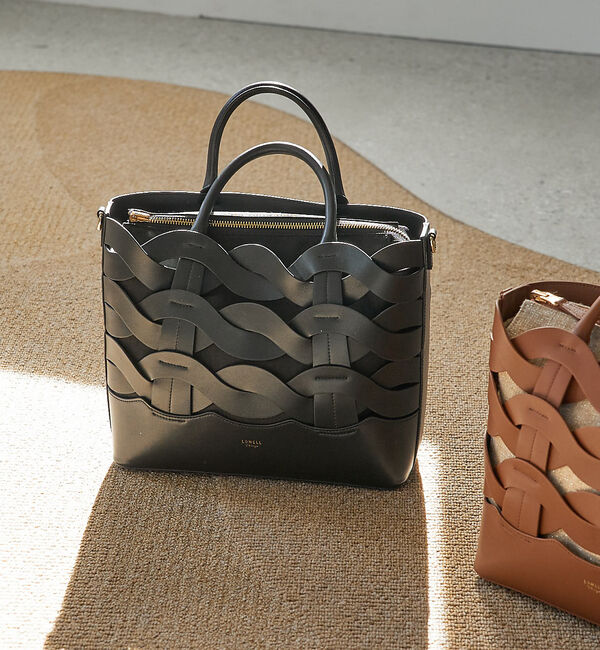 LOWELL things「Corde/レザーウェービーメッシュ2WAYトートバッグ」|トートバッグ|