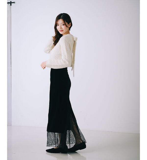 SELFIST「バックオープンラメプルオーバー」|ニット・セーター|