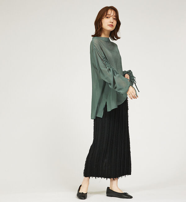 abahouse mavie「【WEB Domani掲載】【セットアップ対応】フリンジニットタイトスカート」|スカート|