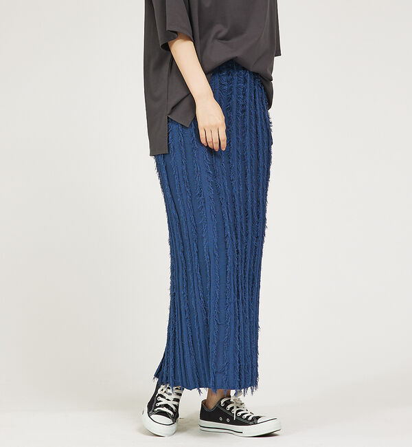 abahouse mavie「【WEB Domani掲載】【セットアップ対応】フリンジニットタイトスカート」|スカート|