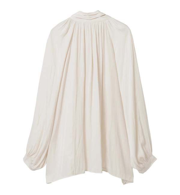 Liesse「ボウタイ付きギャザーブラウス」|シャツ・ブラウス|