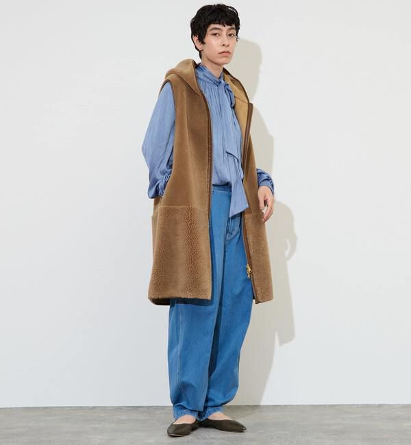 Liesse「ボウタイ付きギャザーブラウス」|シャツ・ブラウス|