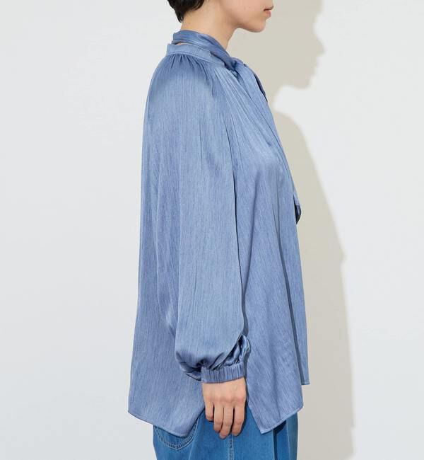 Liesse「ボウタイ付きギャザーブラウス」|シャツ・ブラウス|