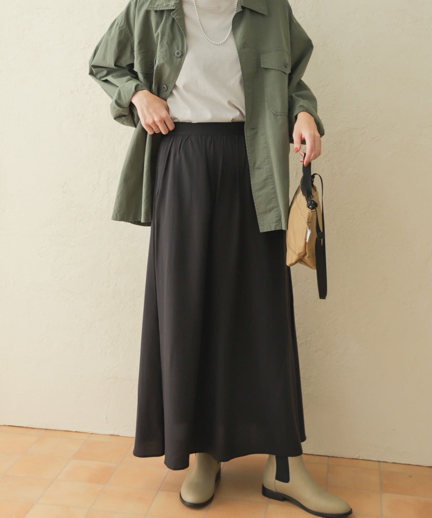 URBAN RESEARCH DOORS「フレアロングスカート」|スカート|