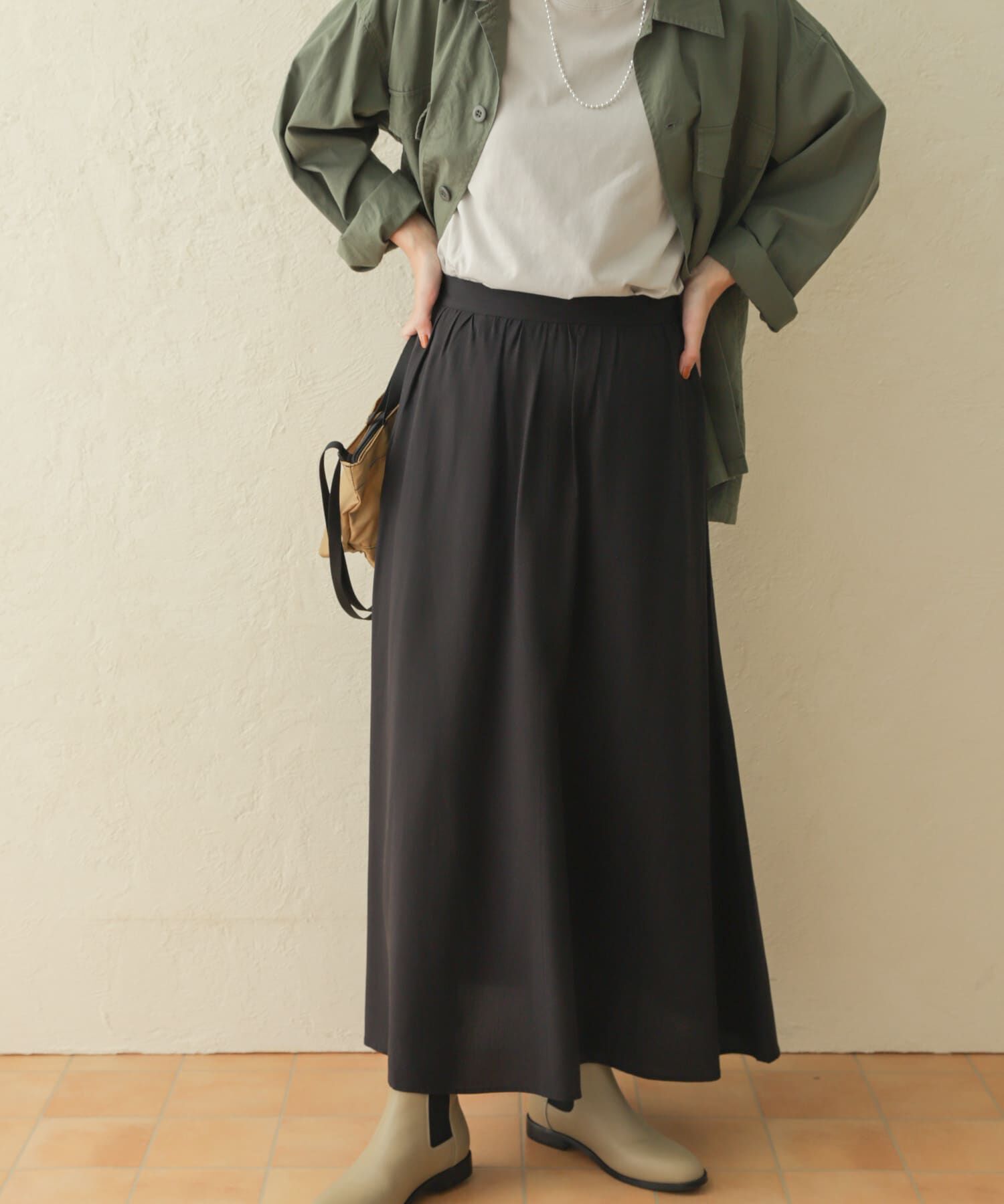 URBAN RESEARCH DOORS「フレアロングスカート」|スカート|