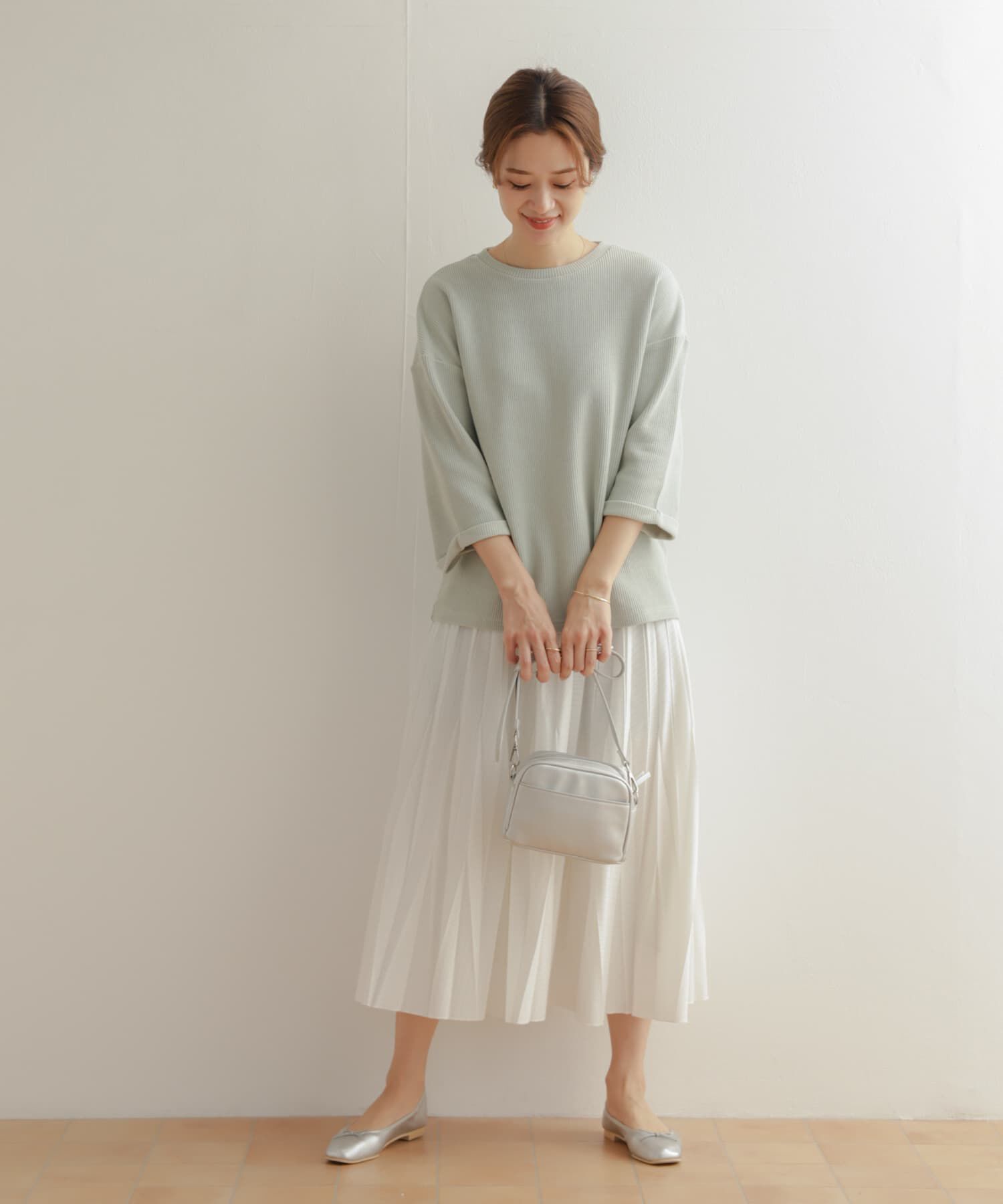 URBAN RESEARCH DOORS「オパール加工変形プリーツスカート」|スカート|