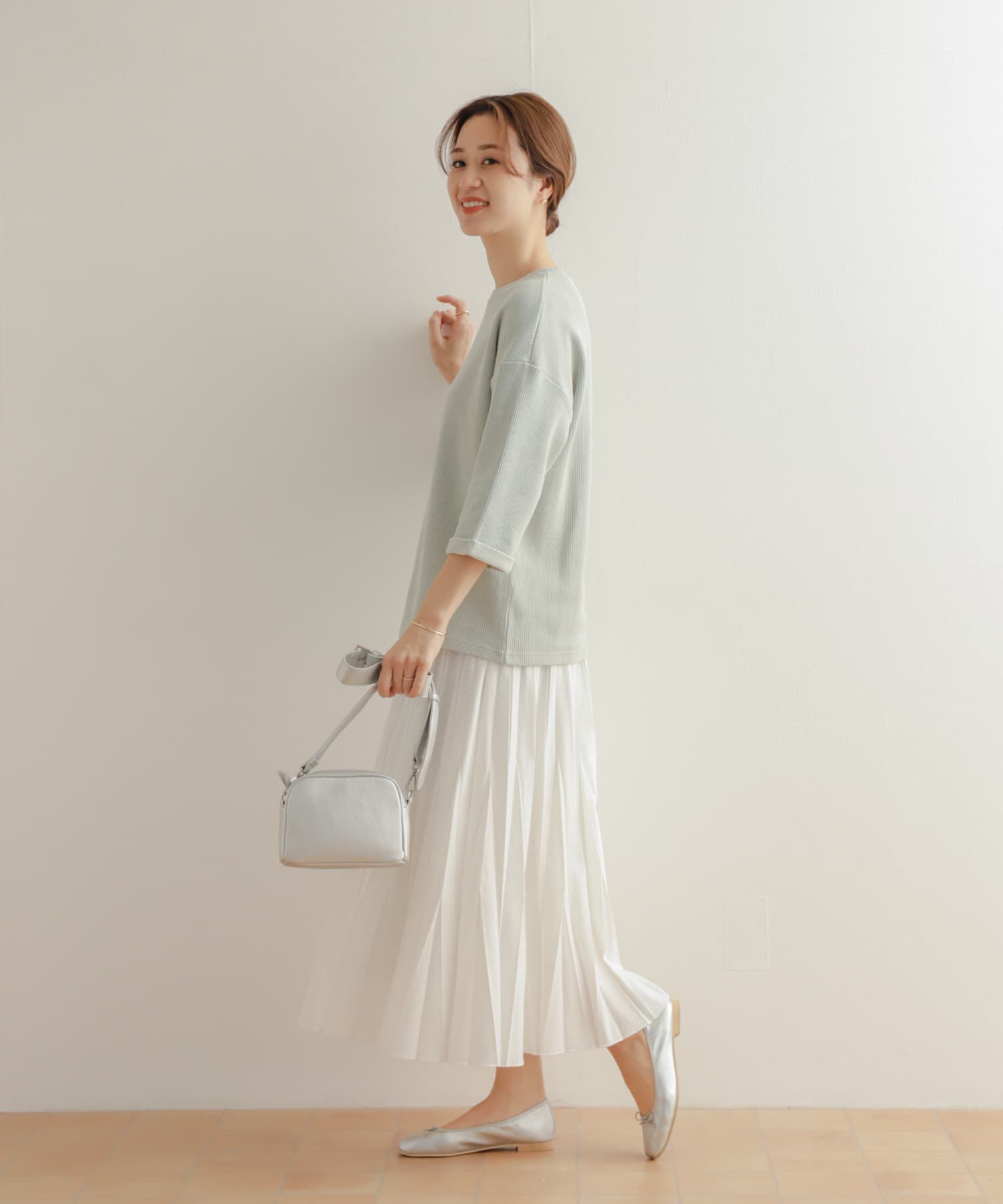 URBAN RESEARCH DOORS「オパール加工変形プリーツスカート」|スカート|