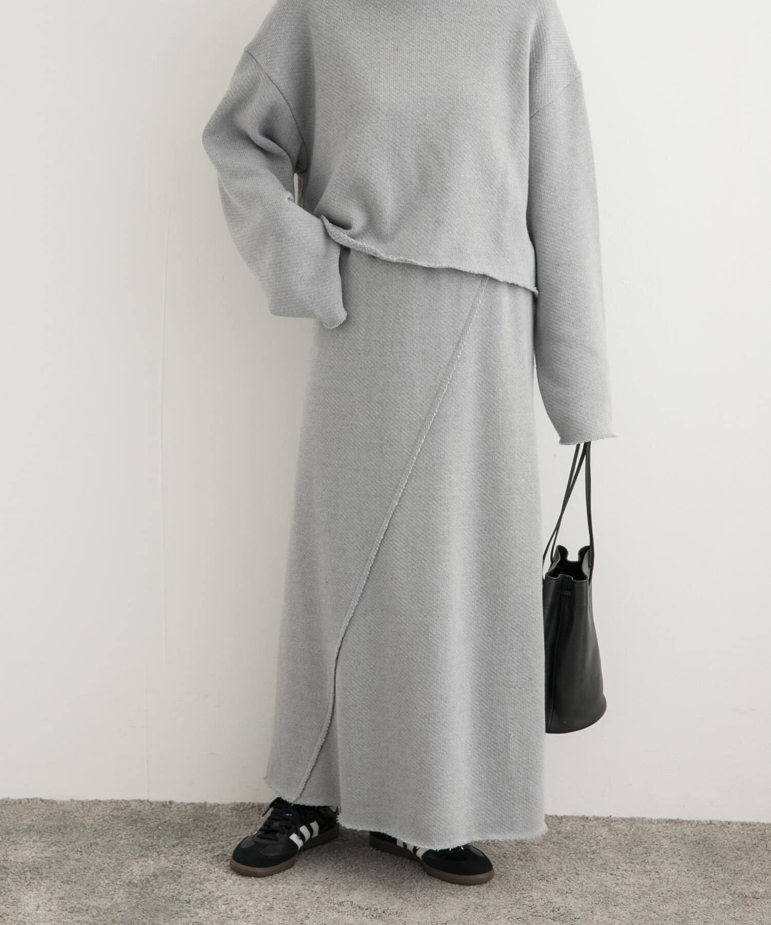 URBAN RESEARCH DOORS「ローゲージインレイイージースカート」|スカート|ライトグレー