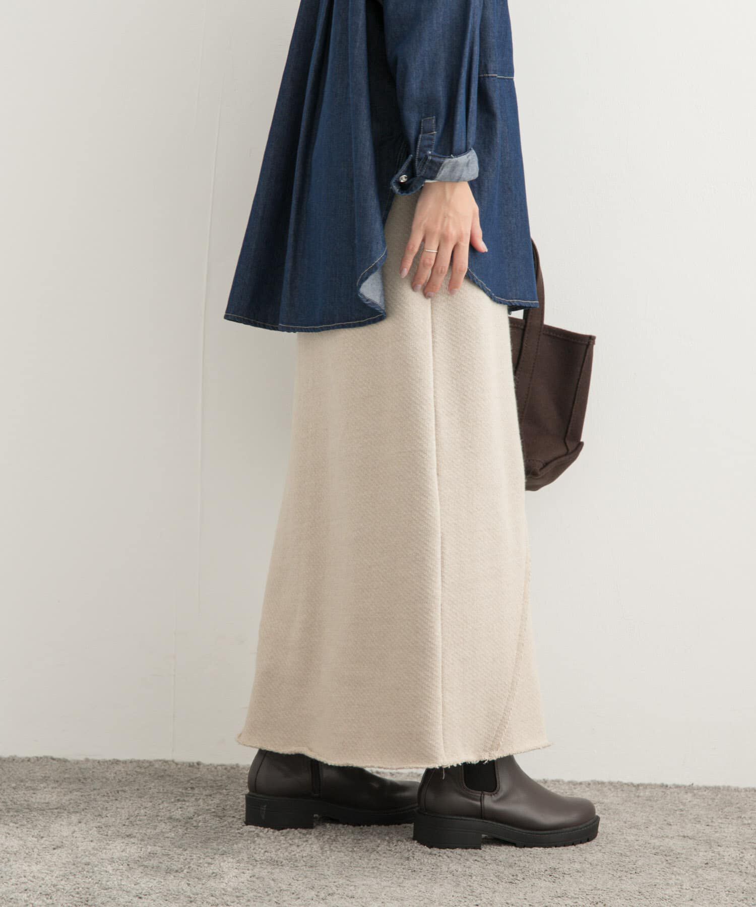 URBAN RESEARCH DOORS「ローゲージインレイイージースカート」|スカート|