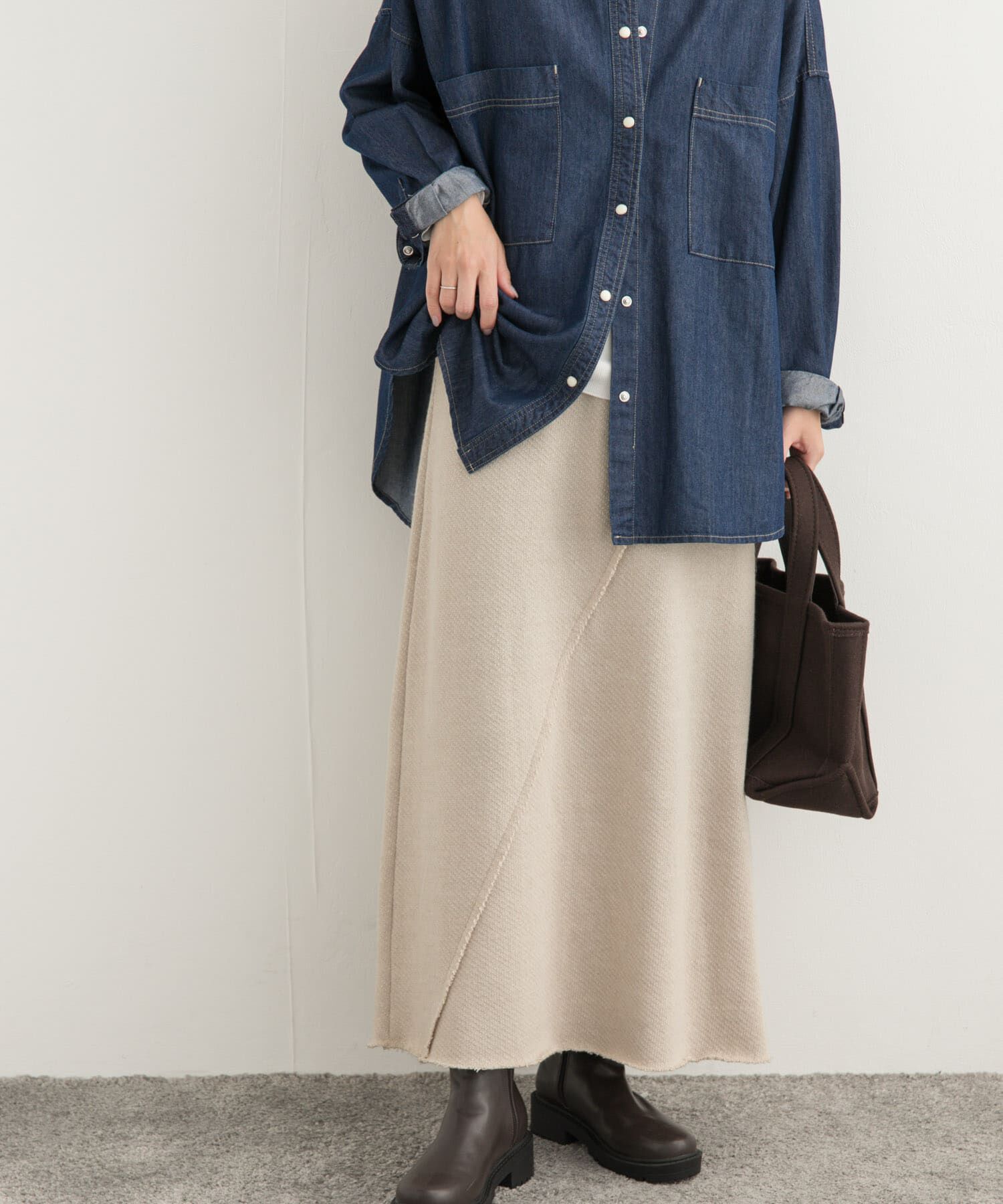 URBAN RESEARCH DOORS「ローゲージインレイイージースカート」|スカート|