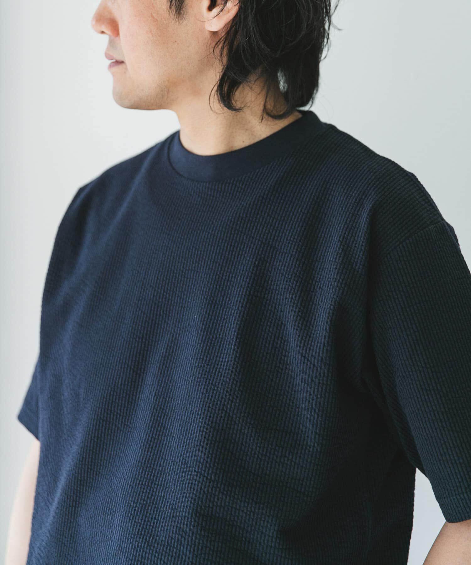 URBAN RESEARCH DOORS「シルケットシアサッカーTシャツ」|Tシャツ・カットソー|