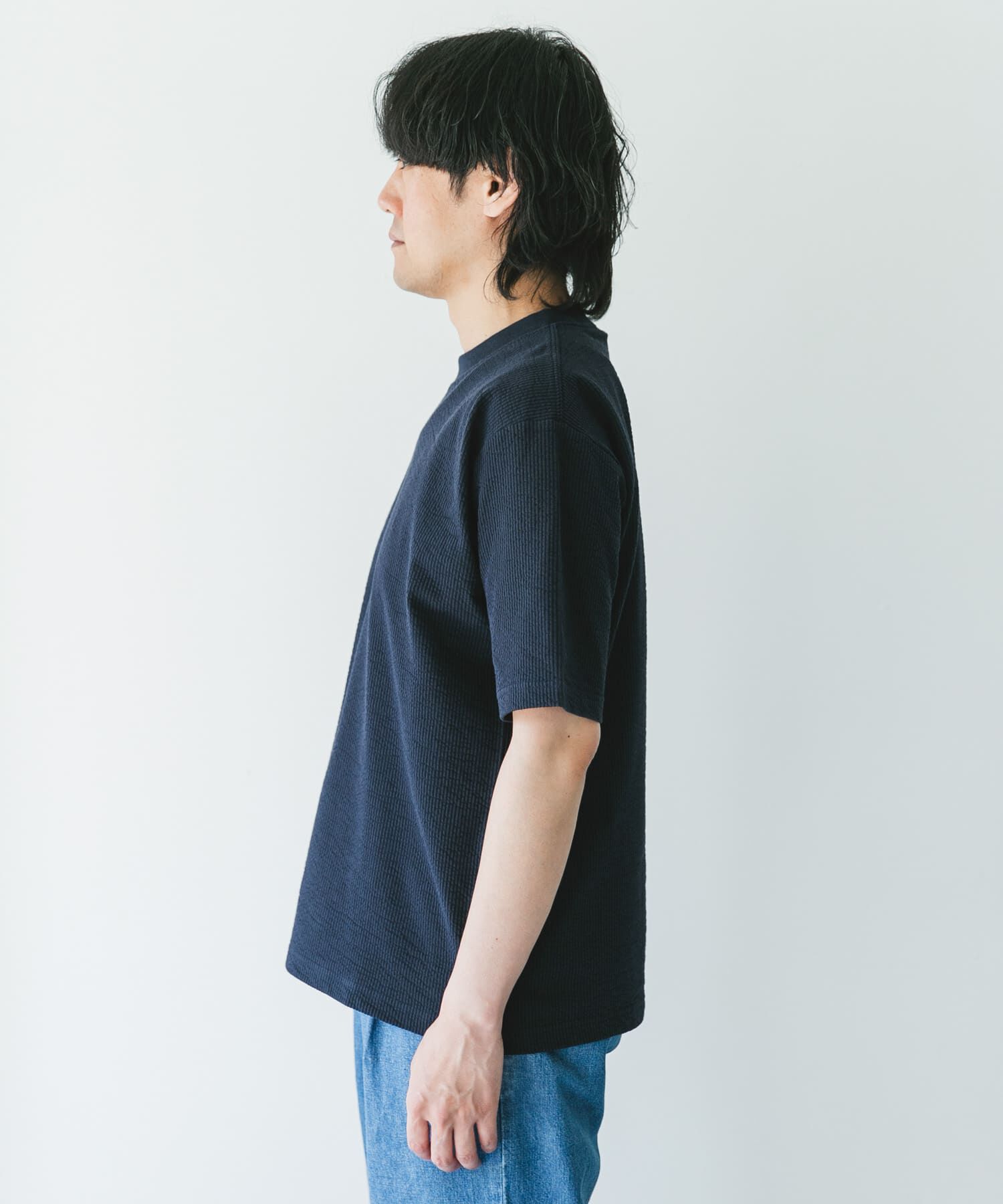 URBAN RESEARCH DOORS「シルケットシアサッカーTシャツ」|Tシャツ・カットソー|