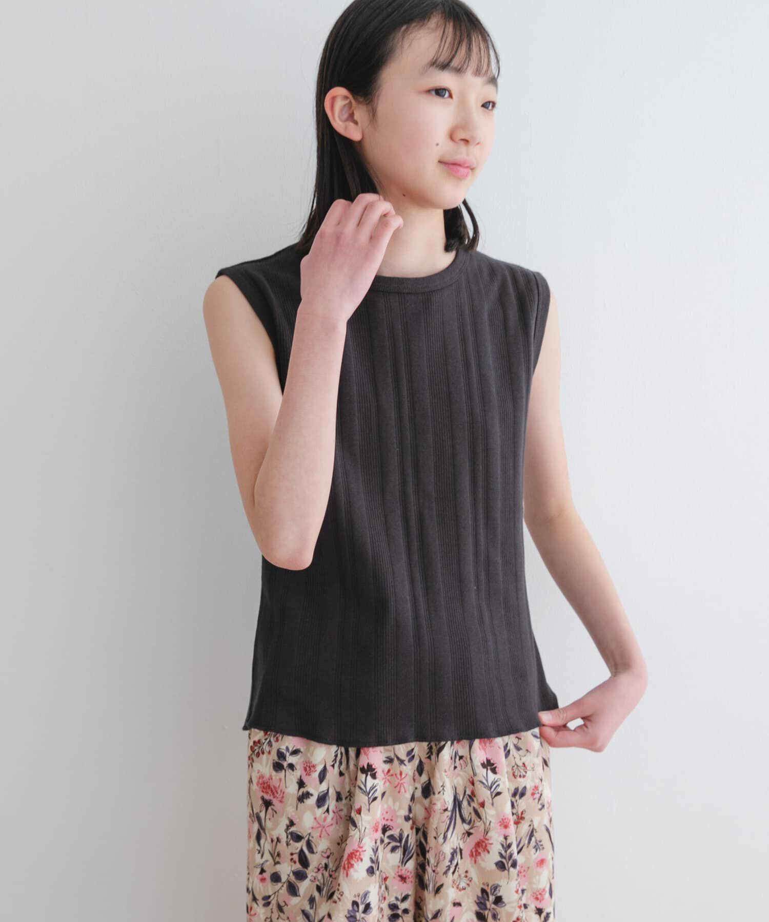 URBAN RESEARCH DOORS「『WEB/一部店舗限定サイズ』ノースリーブランダムリブカットソー(KIDS)」|その他|