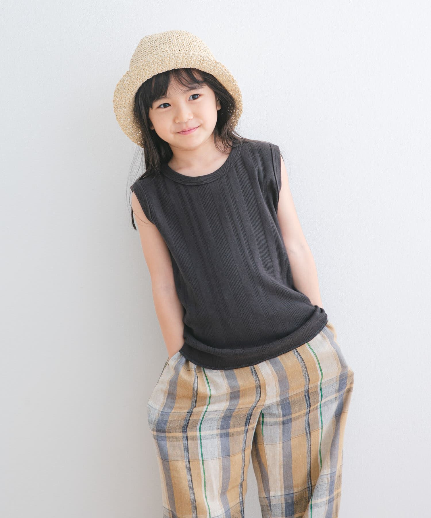 URBAN RESEARCH DOORS「『WEB/一部店舗限定サイズ』ノースリーブランダムリブカットソー(KIDS)」|その他|