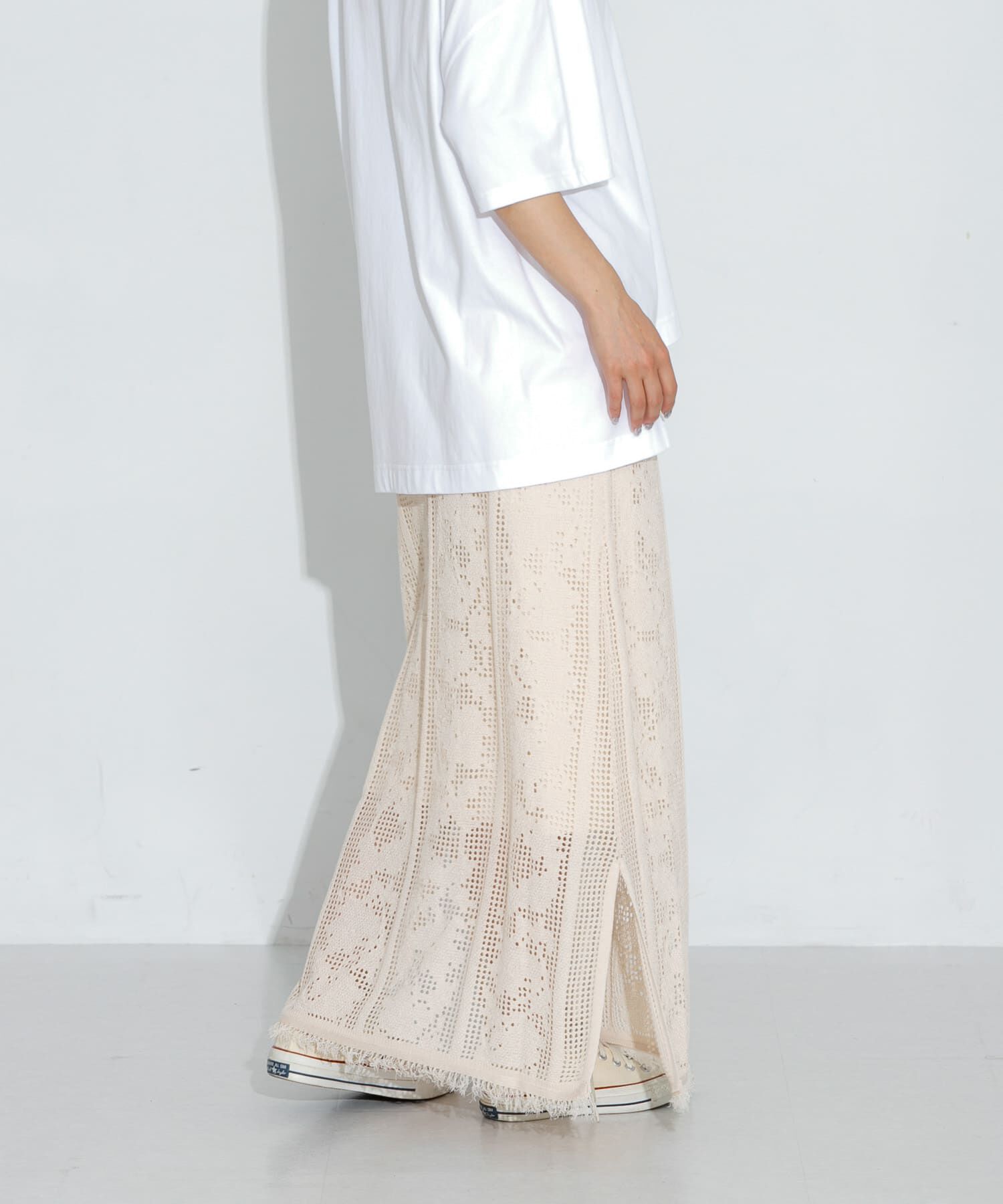 Sonny Label 「フラワーメッシュスカート」|スカート|オフホワイト
