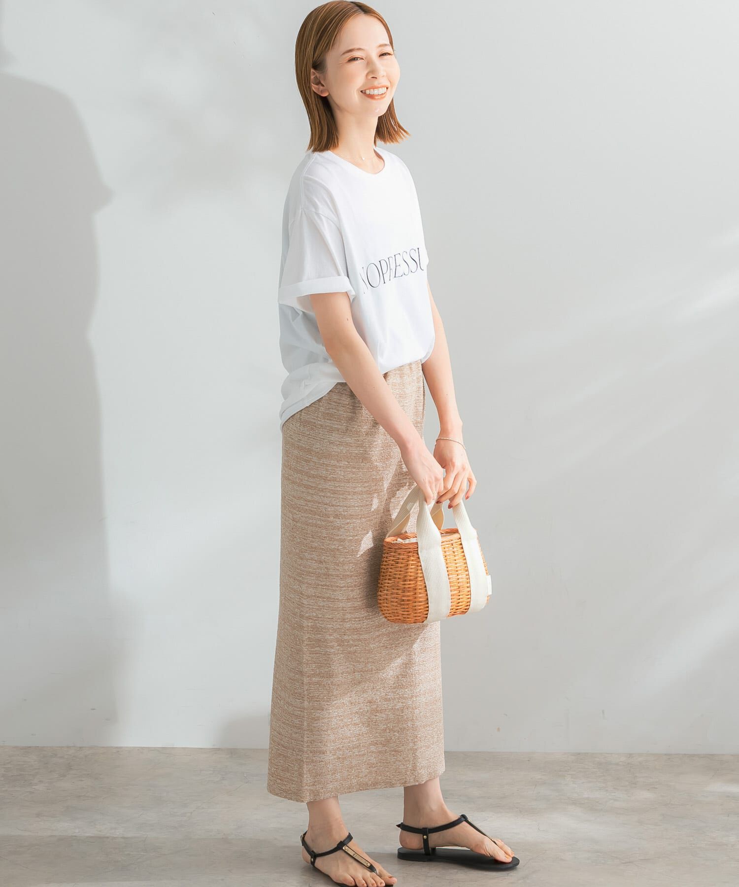 URBAN RESEARCH ROSSO「ランダムパイルスリットスカート」|スカート|