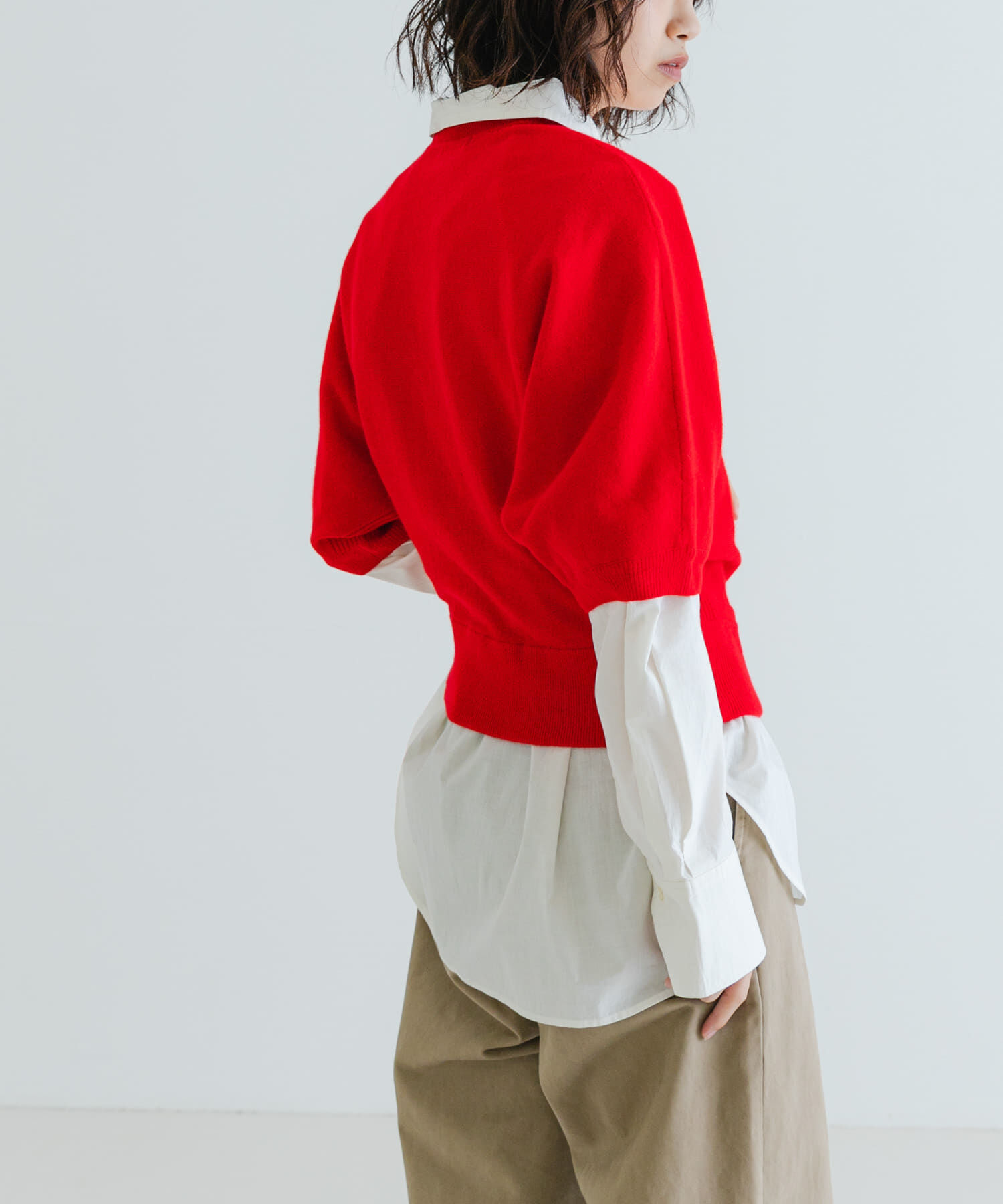 URBAN RESEARCH「ウールハーフスリーブドルマンニット」|ニット・セーター|