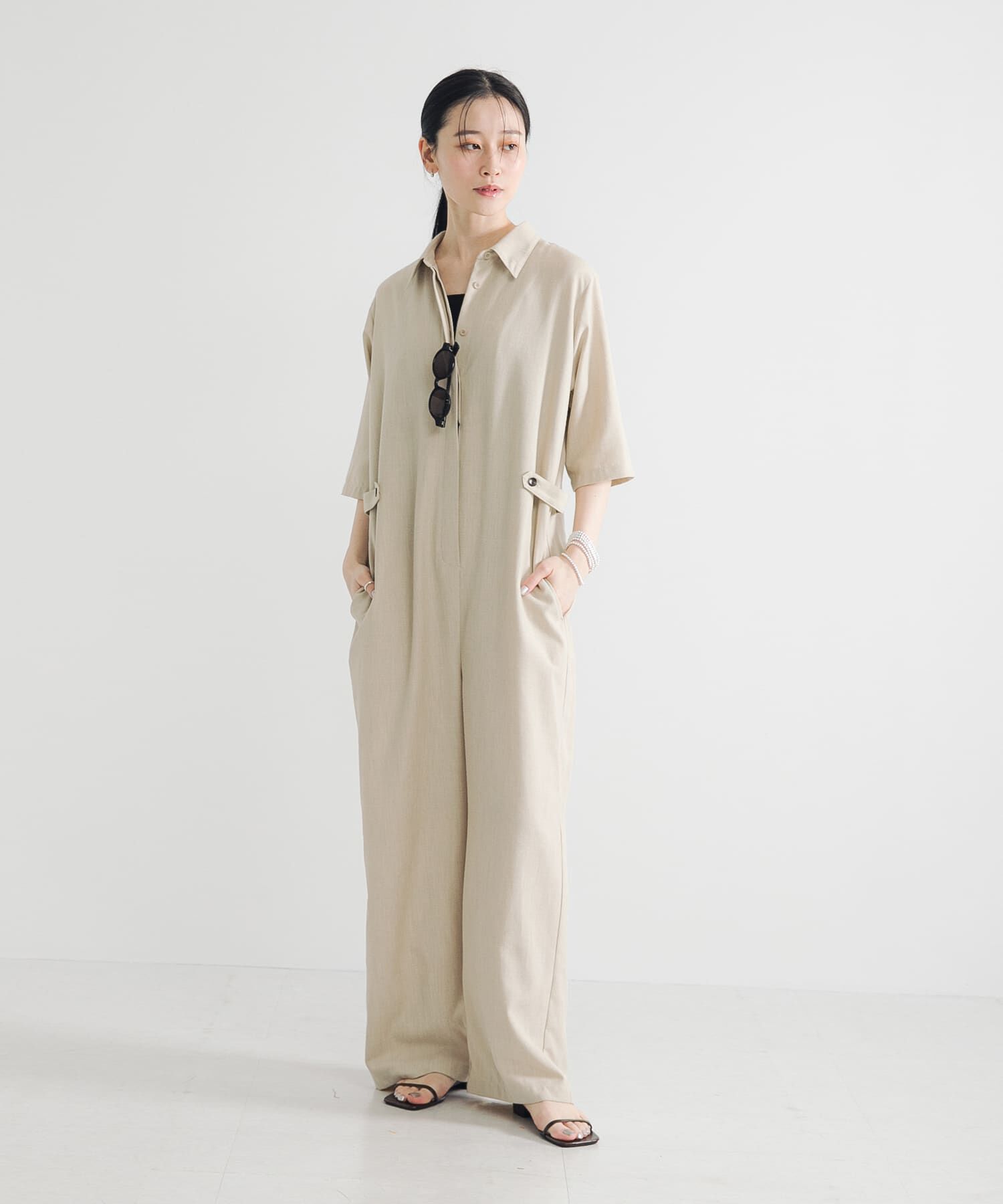 URBAN RESEARCH「『2サイズ展開』リネンブレンドジャンプスーツ」|スカート|