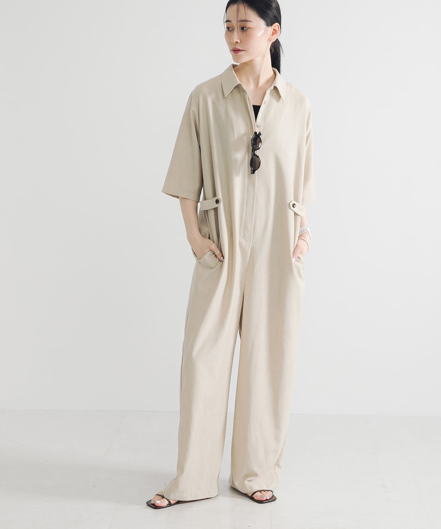 URBAN RESEARCH「『2サイズ展開』リネンブレンドジャンプスーツ」|スカート|