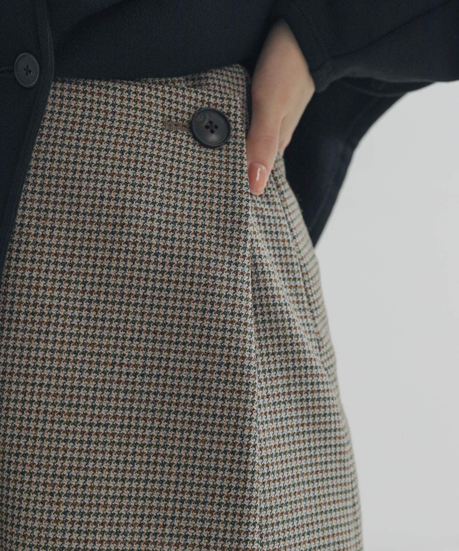 URBAN RESEARCH「ウールブレンドチェックスカート」|スカート|