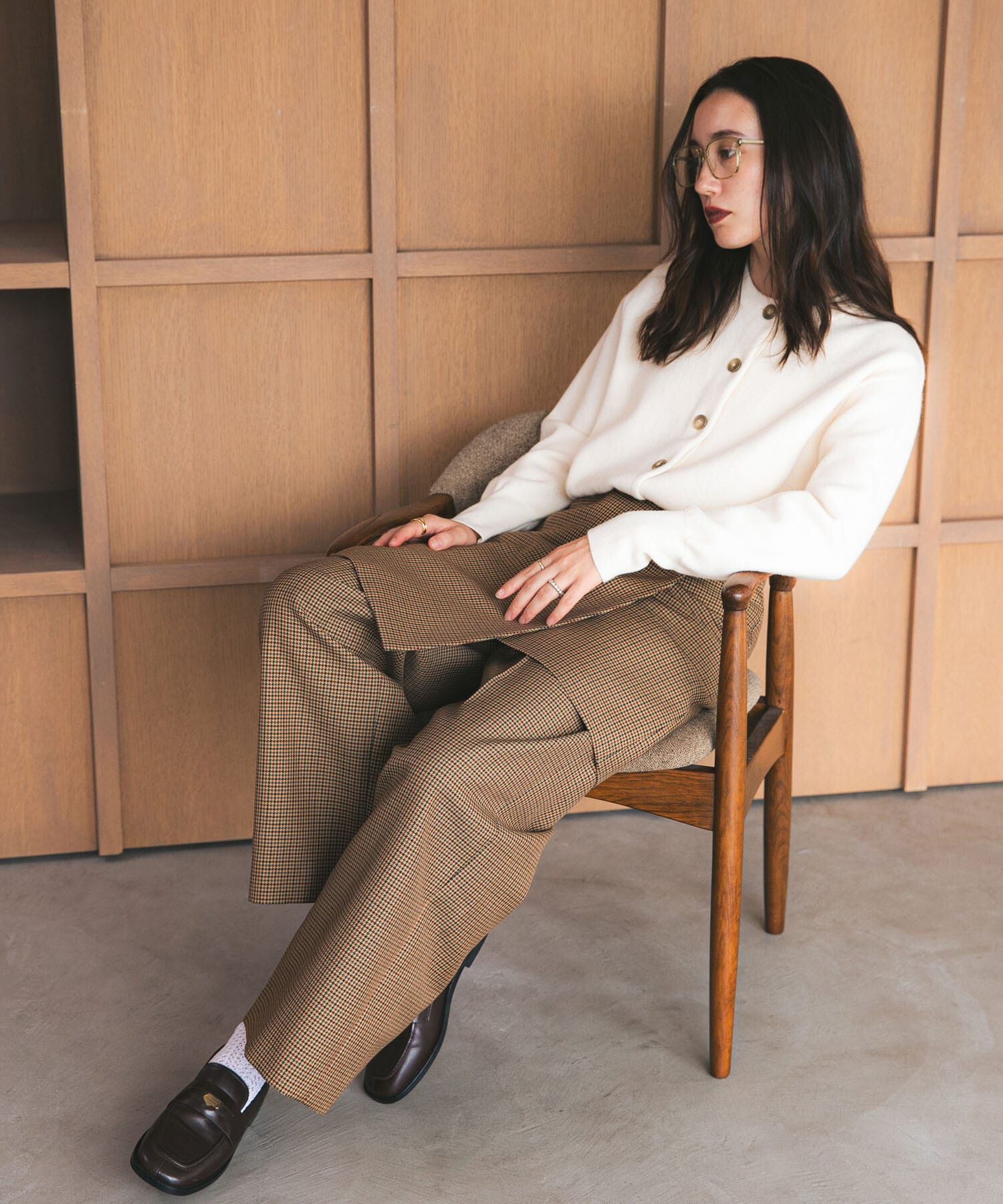 URBAN RESEARCH「ウールブレンドチェックスカート」|スカート|