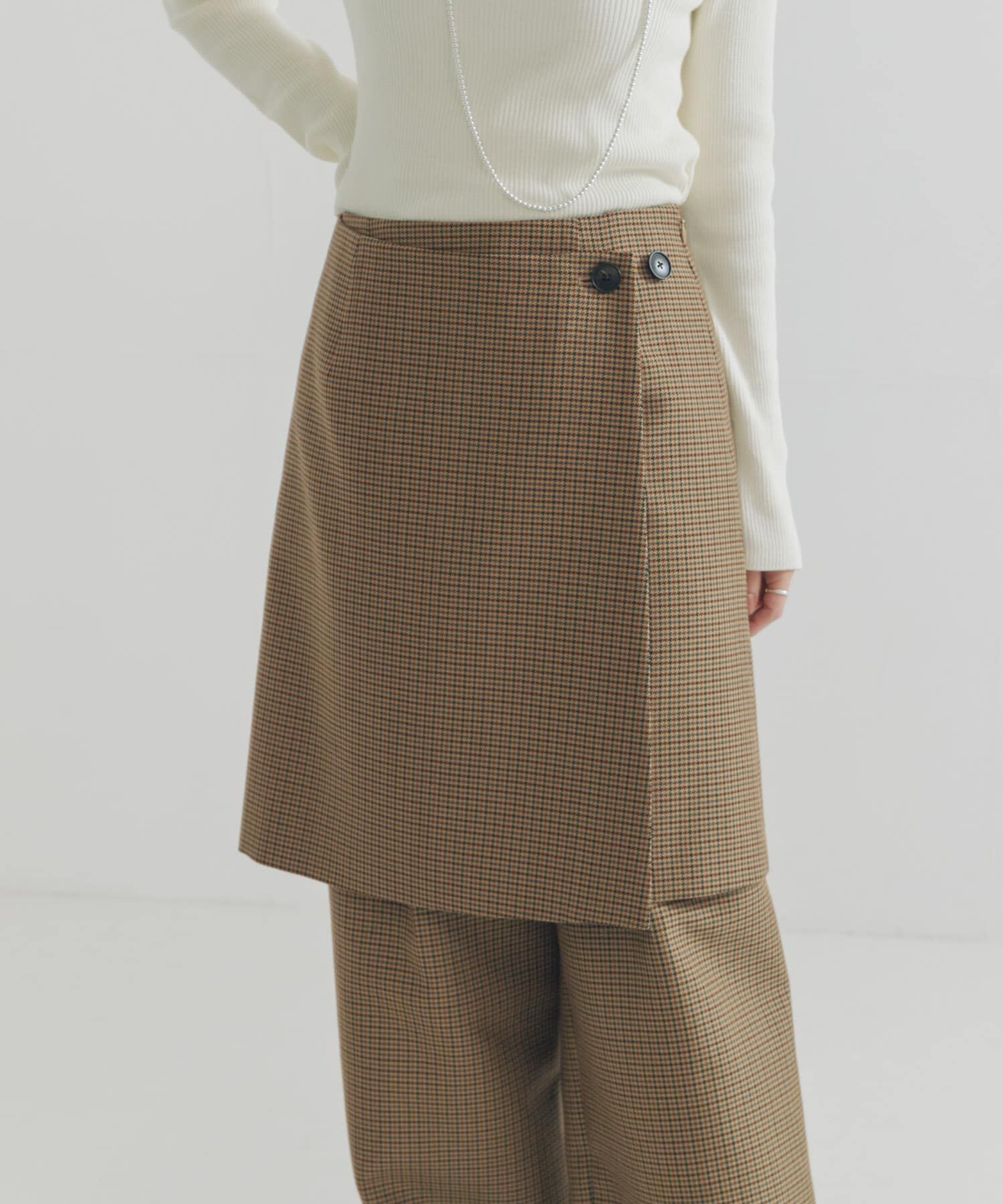 URBAN RESEARCH「ウールブレンドチェックスカート」|スカート|