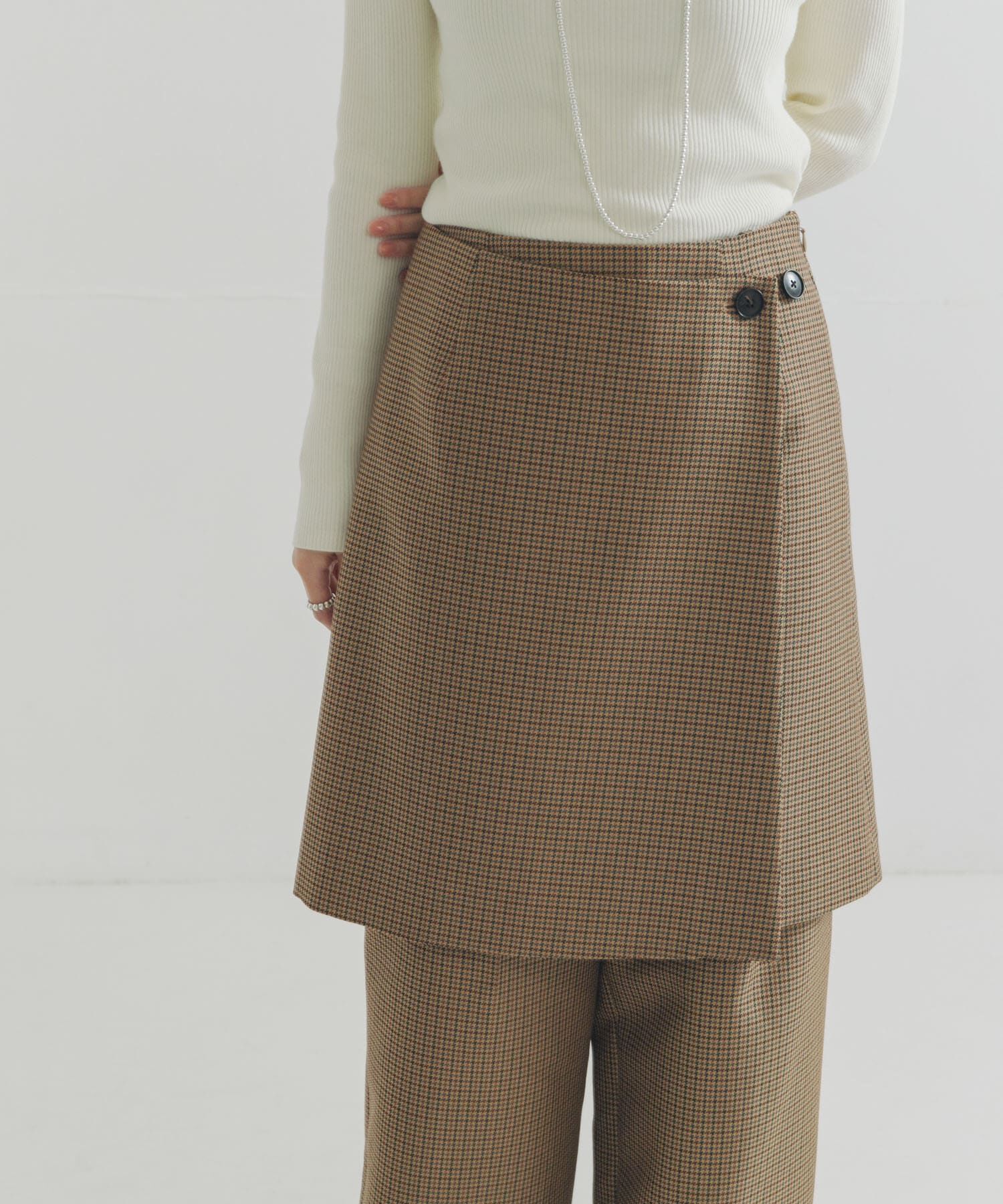 URBAN RESEARCH「ウールブレンドチェックスカート」|スカート|