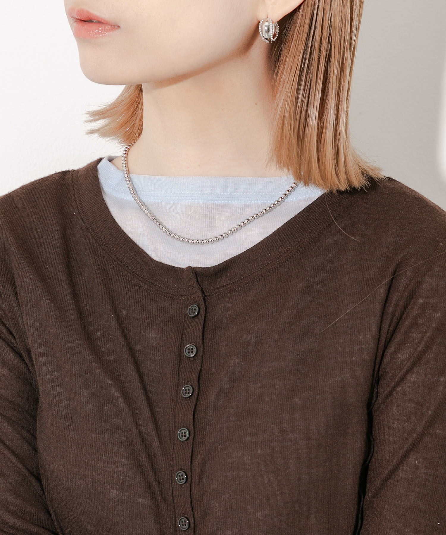 SMELLY「ステンレスボールチェーンネックレス」|ネックレス|