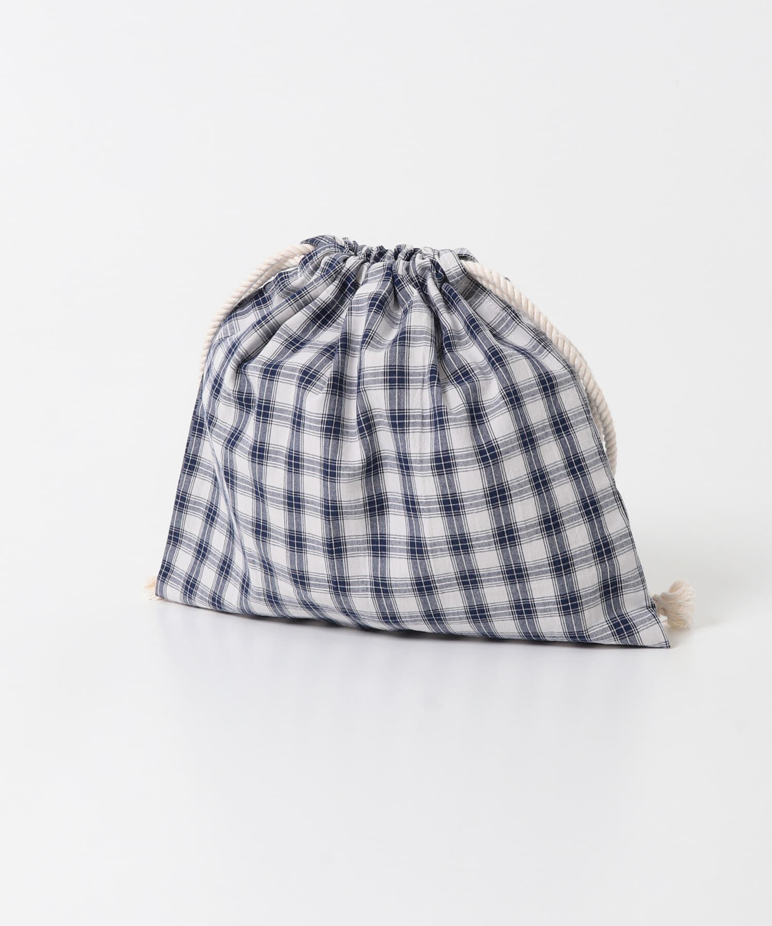URBAN RESEARCH DOORS「CINQ　ネイビーチェック 巾着S」|ポーチ|