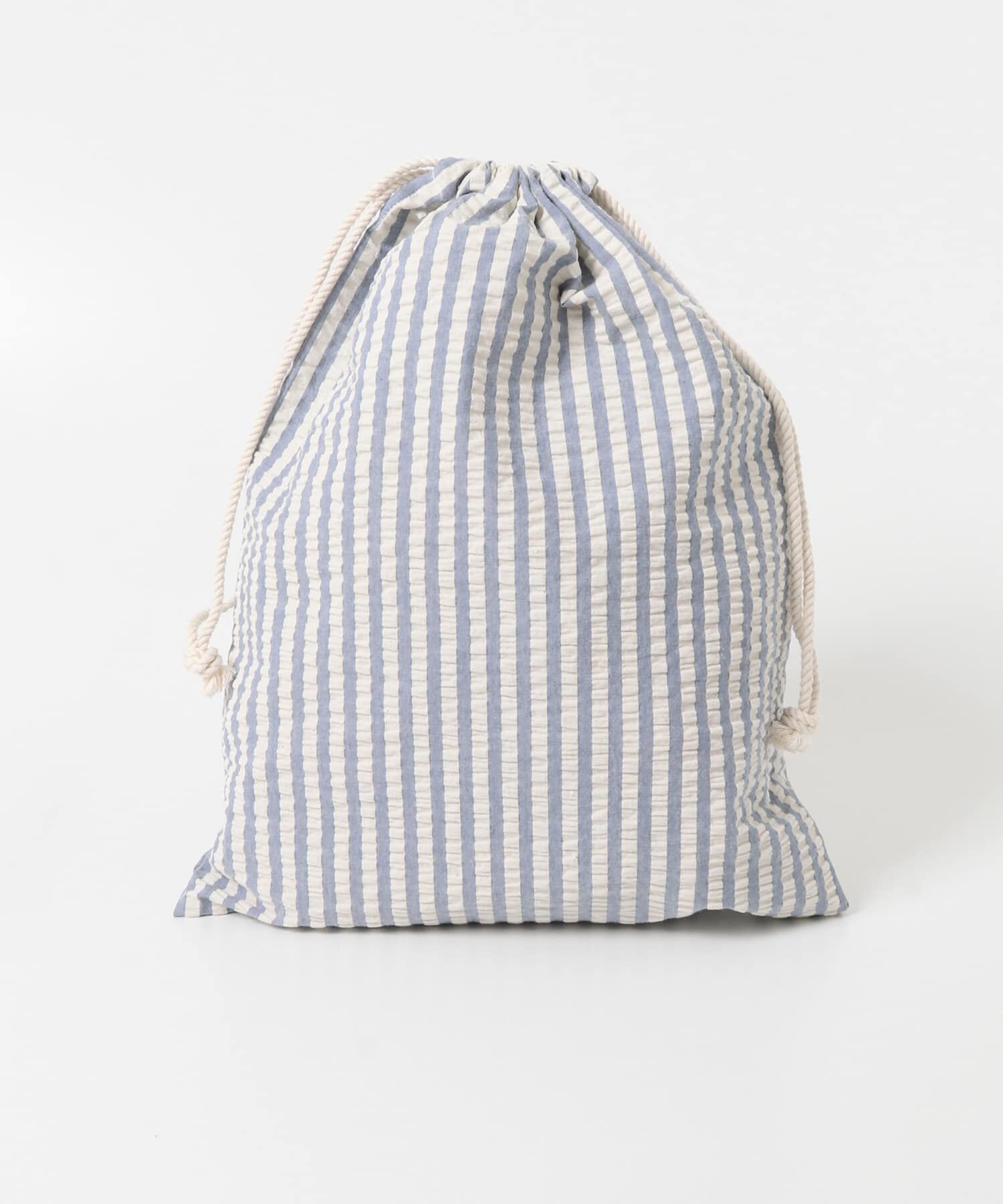 URBAN RESEARCH DOORS「CINQ　ライトブルーストライプ 巾着L」|ポーチ|