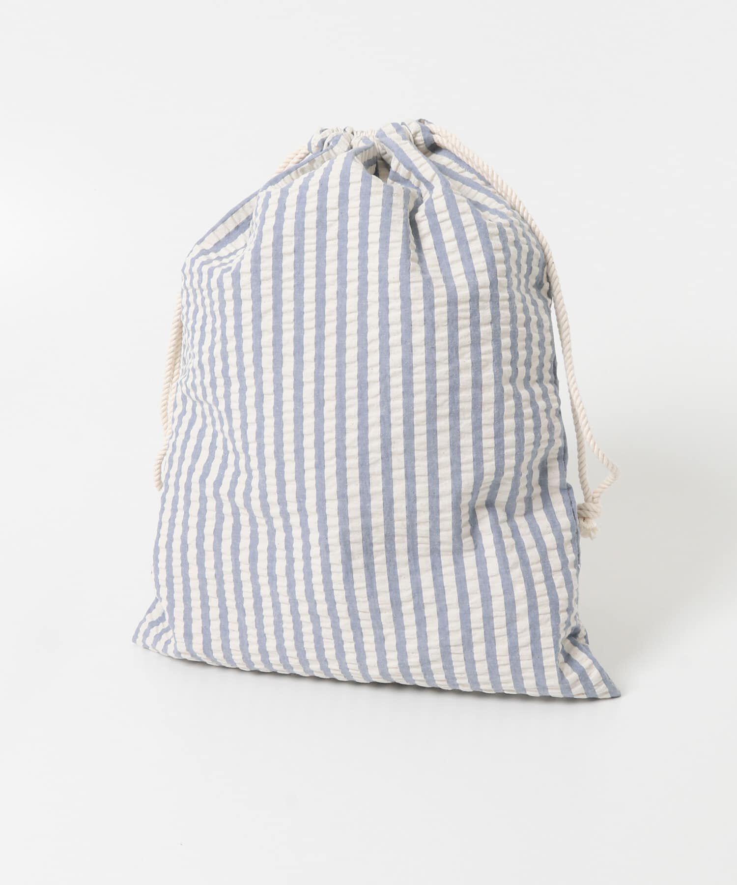 URBAN RESEARCH DOORS「CINQ　ライトブルーストライプ 巾着L」|ポーチ|