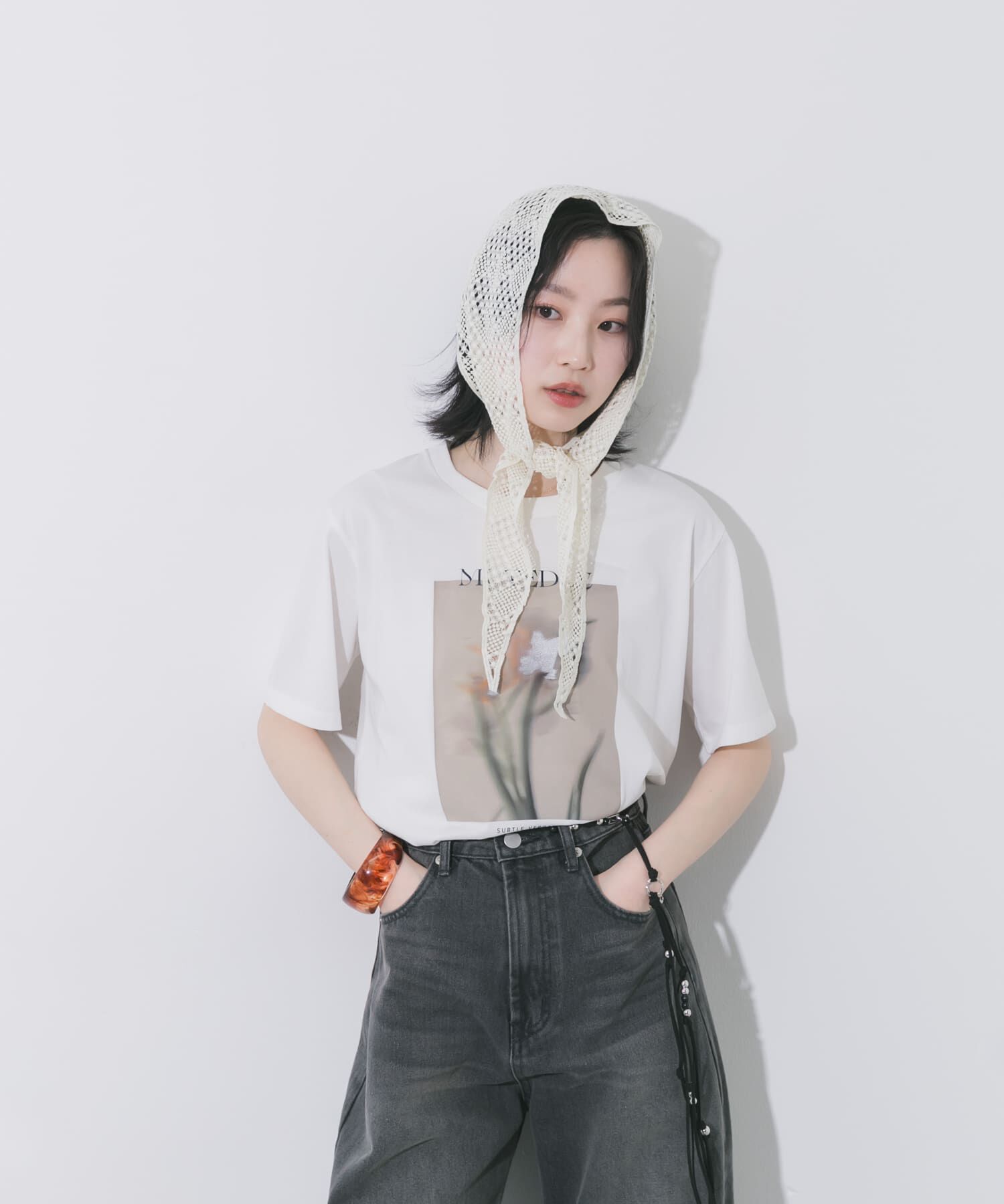 SMELLY「クロシェサンカクスカーフ」|バンダナ・スカーフ|