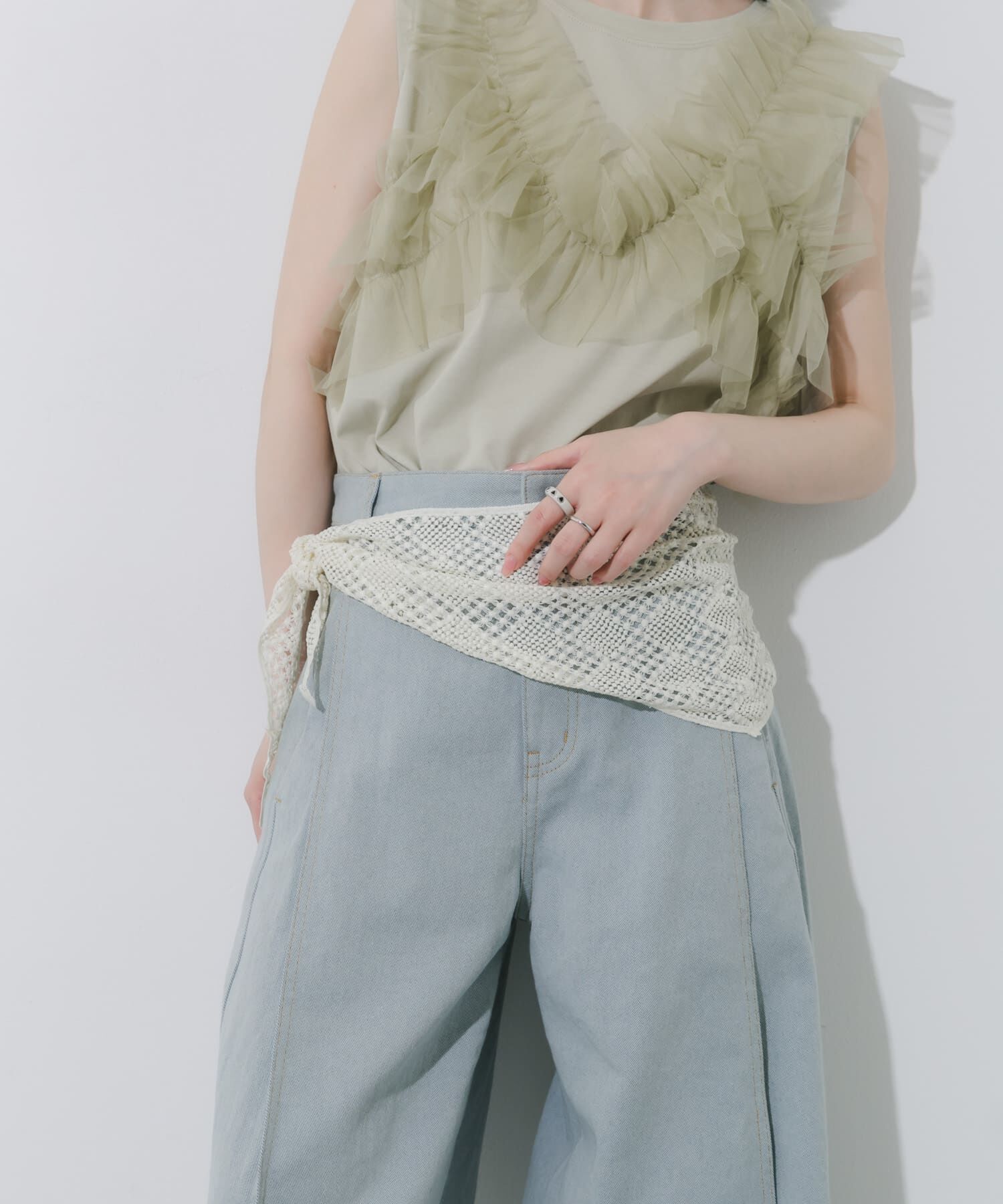 SMELLY「クロシェサンカクスカーフ」|バンダナ・スカーフ|