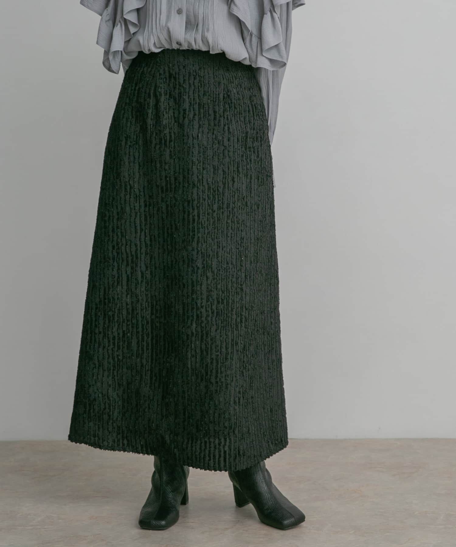  「ストライプジャガードフレアスカート」|スカート|