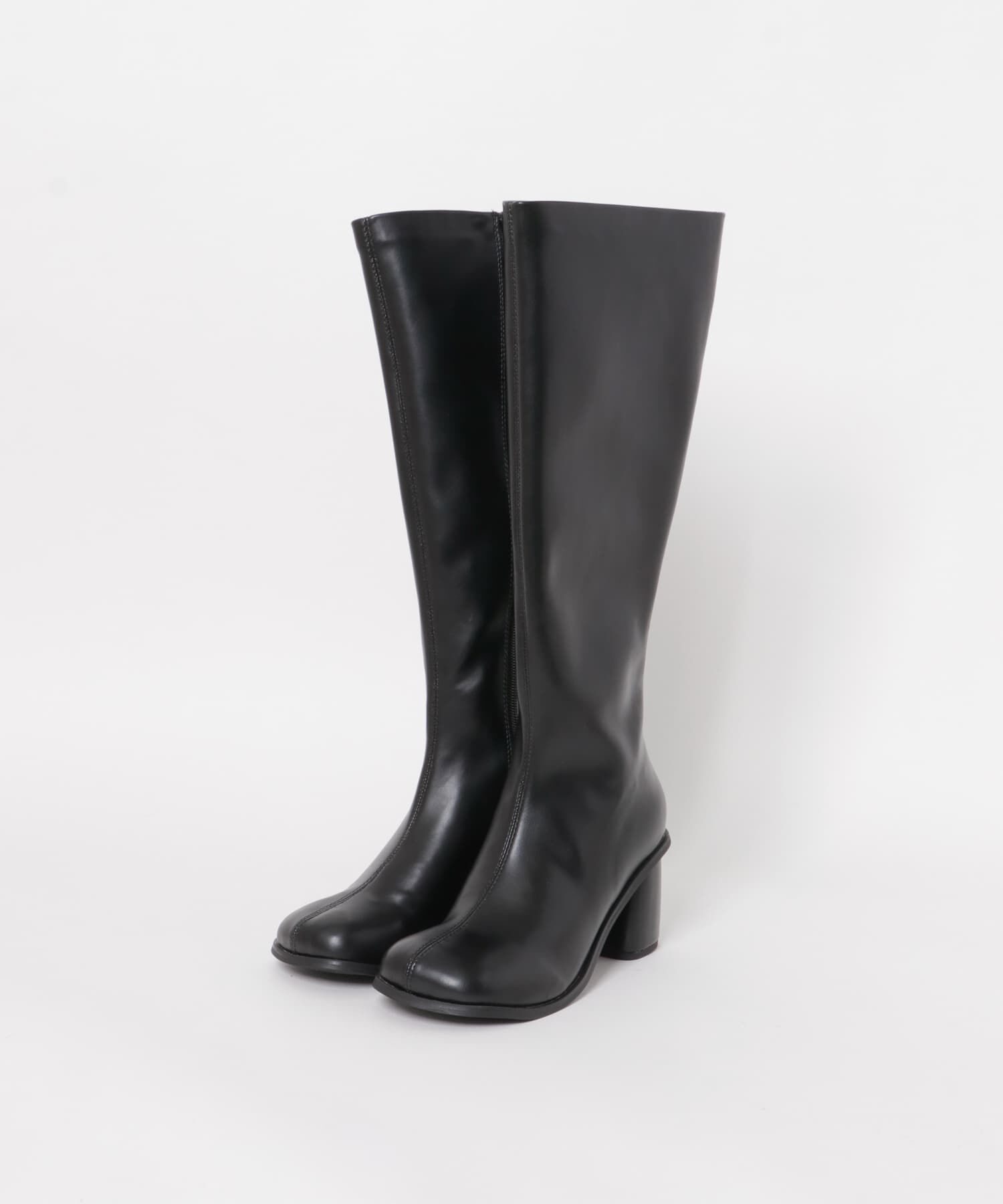  「フェイクレザーロングブーツ」|ショートブーツ|