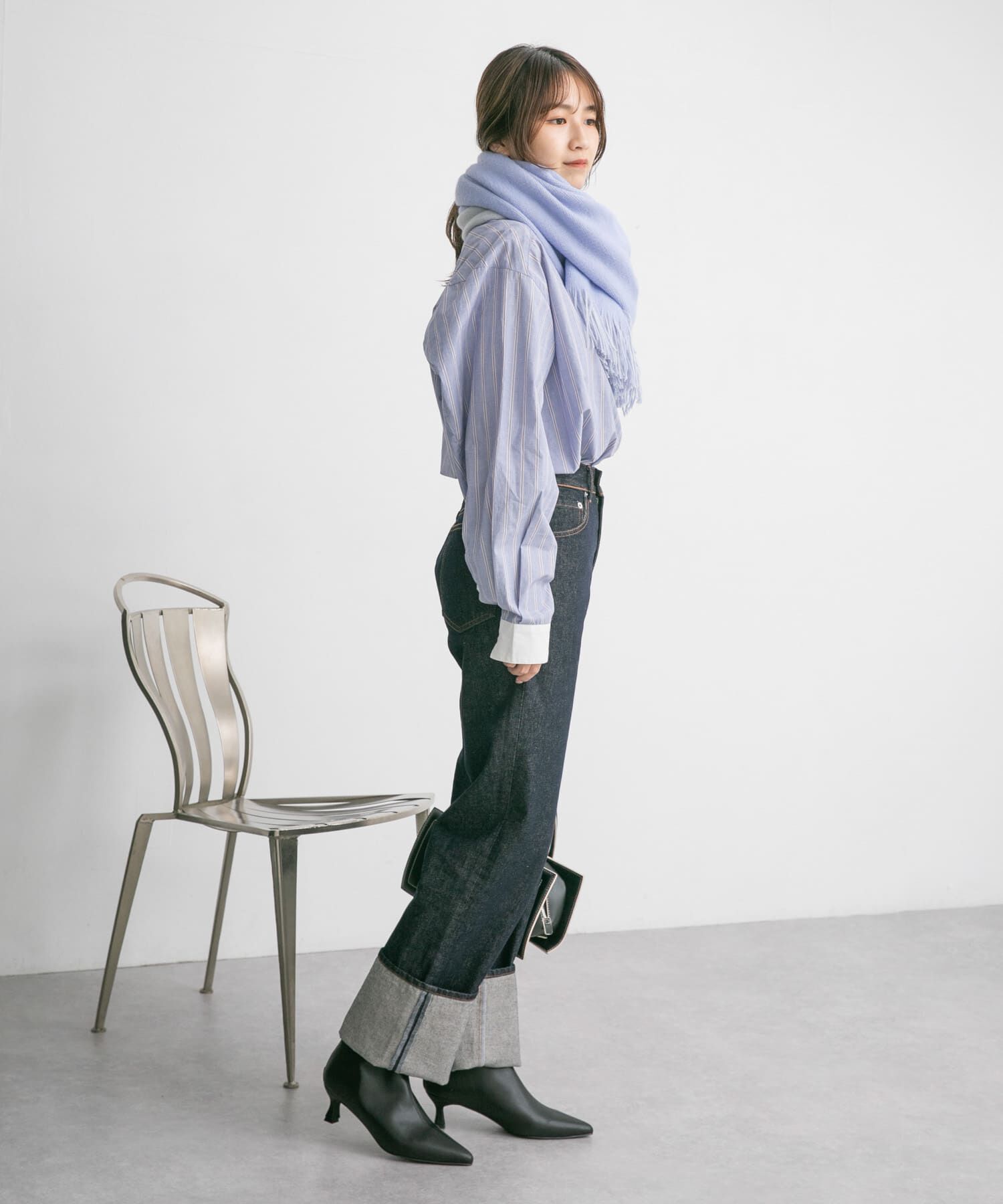  「ポインテッドトゥストレッチブーティー」|ショートブーツ|