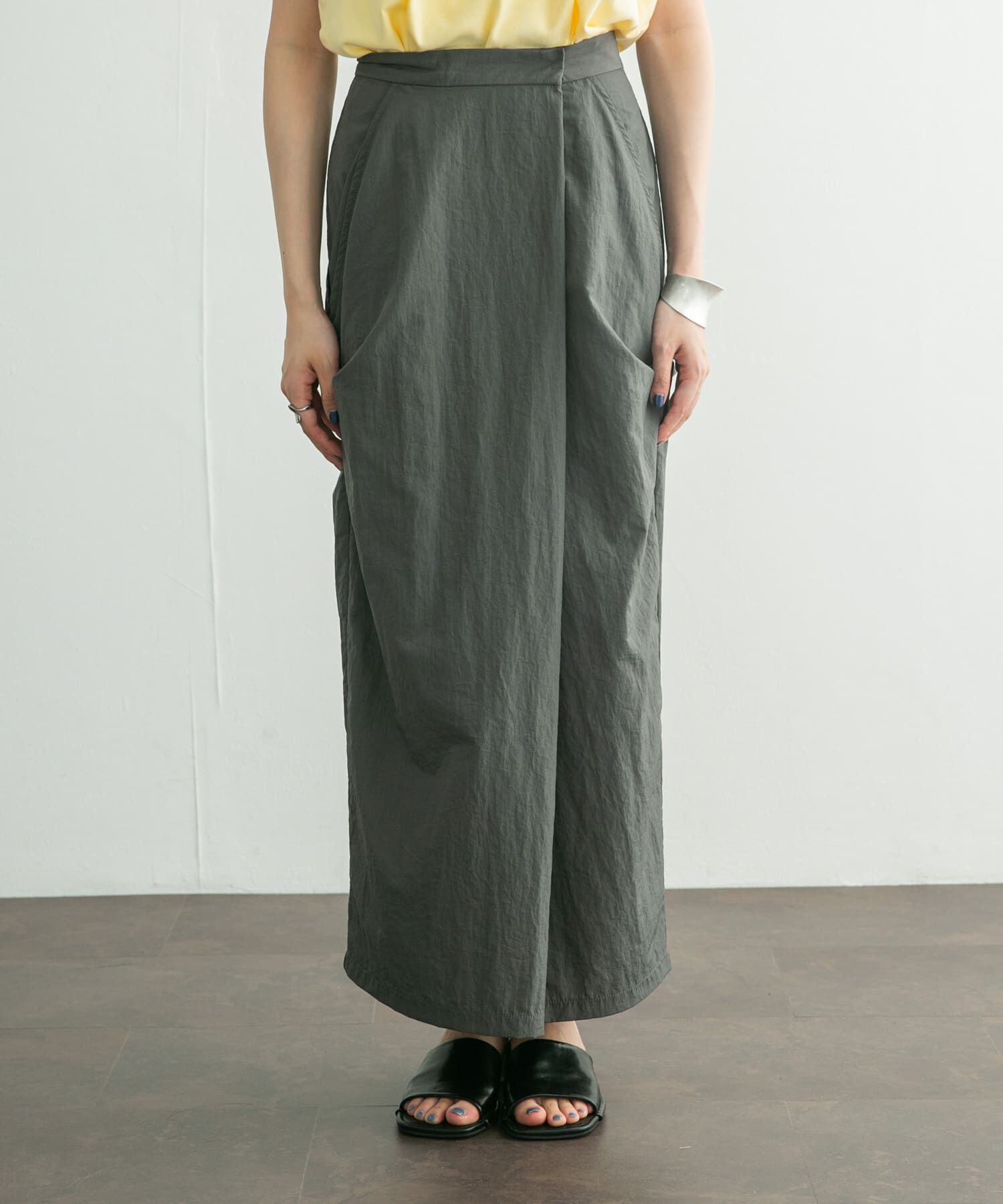  「サイドタックデザインスカート」|スカート|