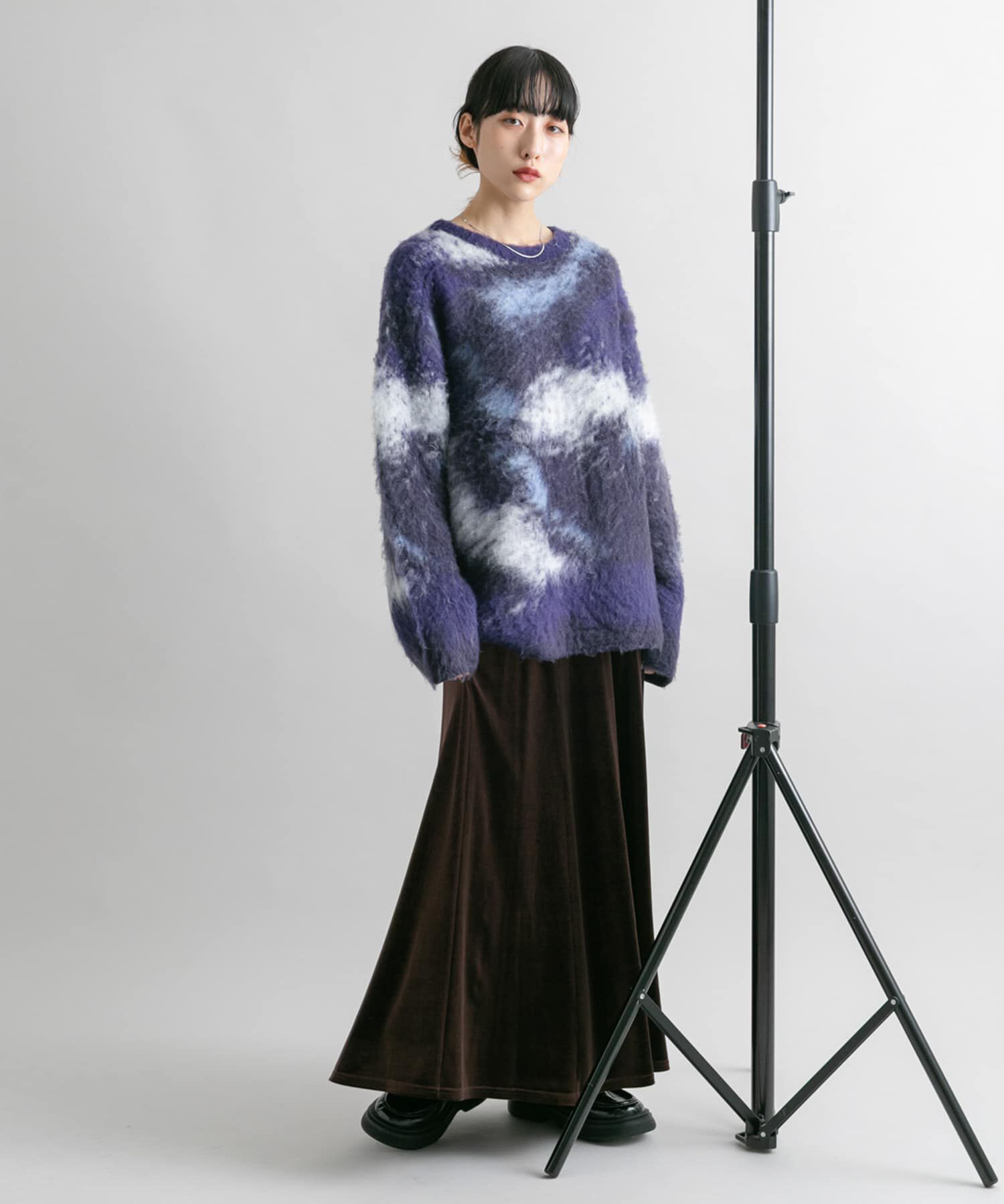  「セミフレアベロアスカート」|スカート|